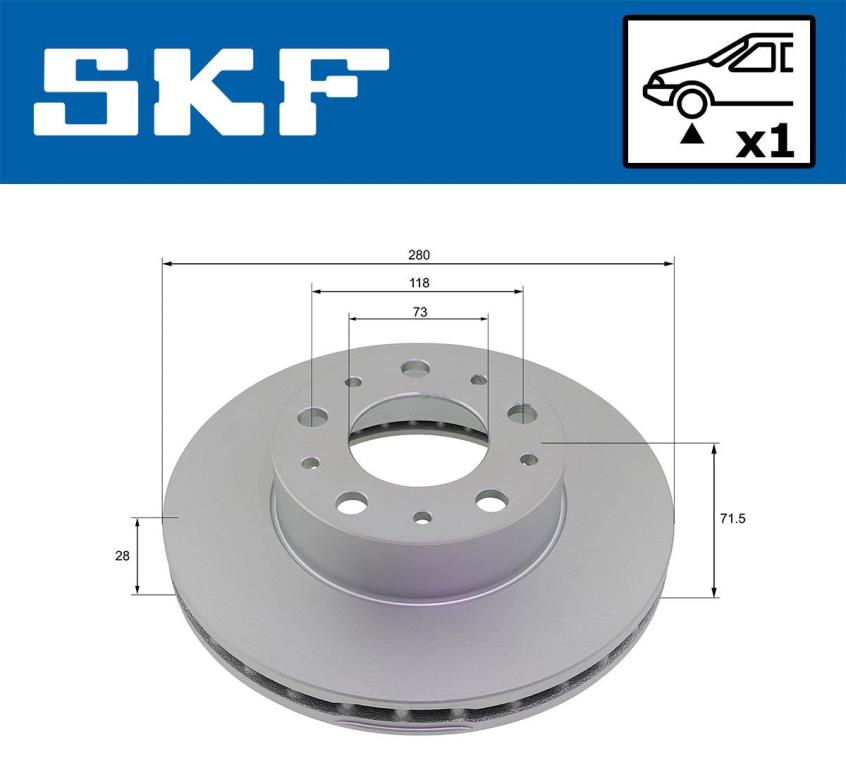 Disques de frein SKF ref. VKBD 80139 V1