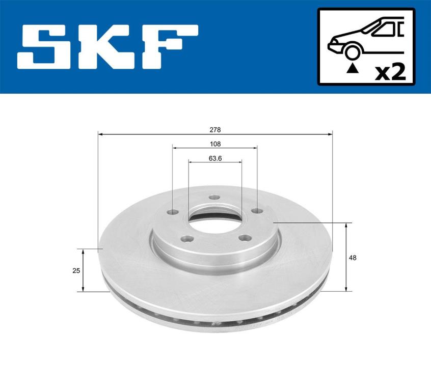 Disques de frein SKF ref. VKBD 80140 V2