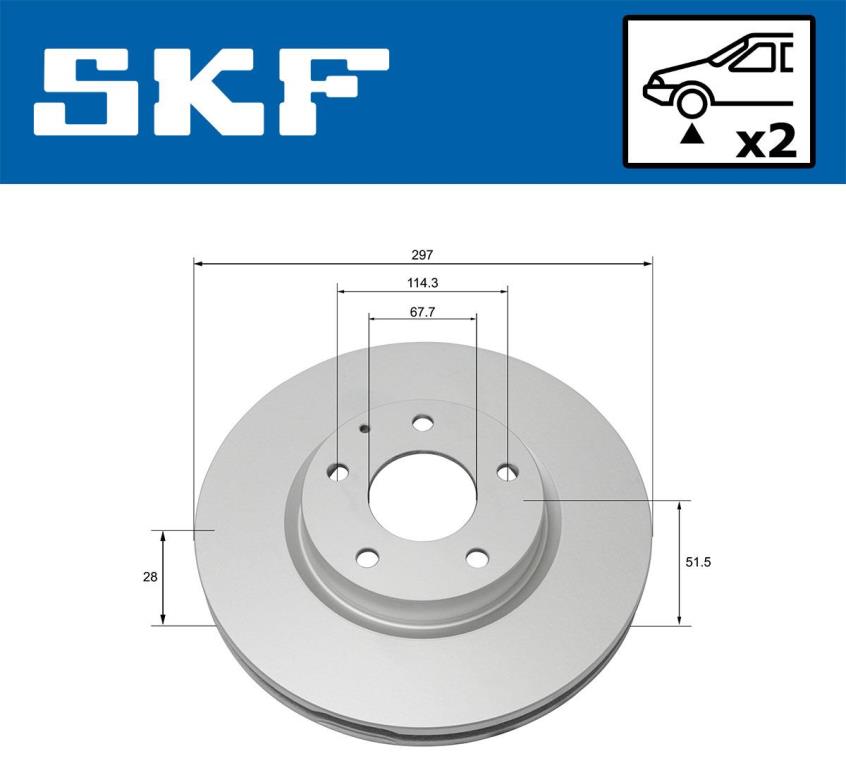 Discos de travão SKF ref. VKBD 80147 V2