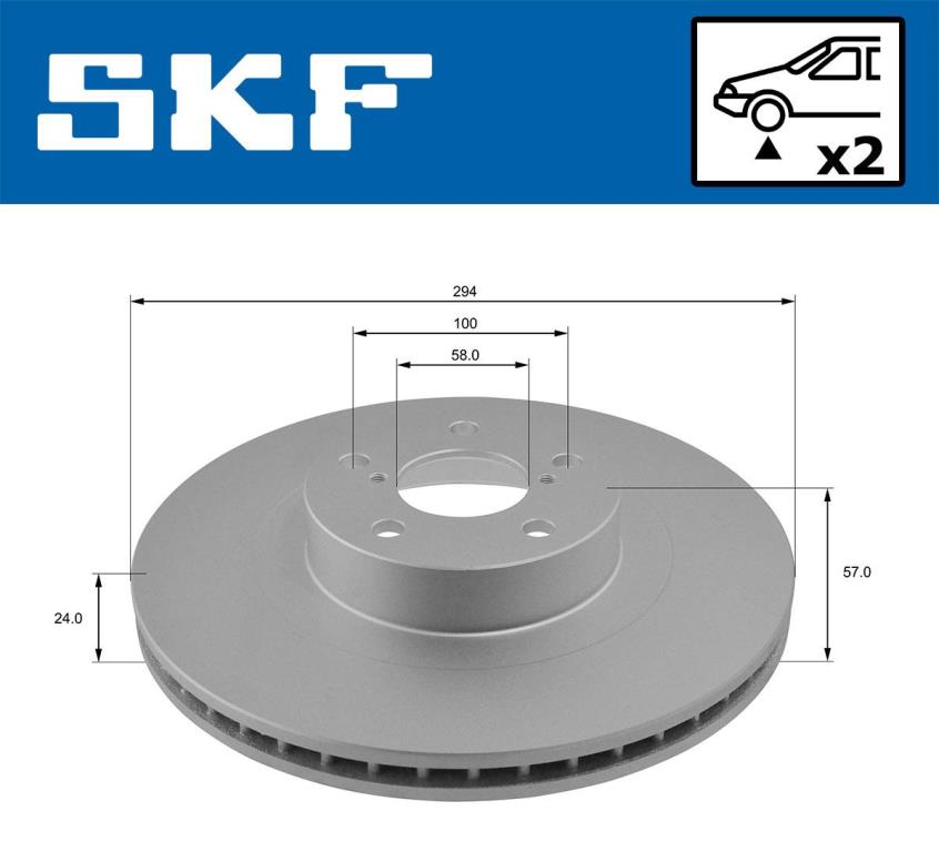 Disques de frein SKF ref. VKBD 80153 V2