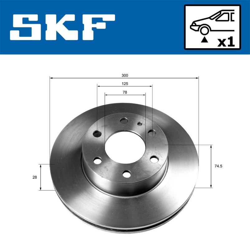 Disques de frein SKF VKBD 80156 V1