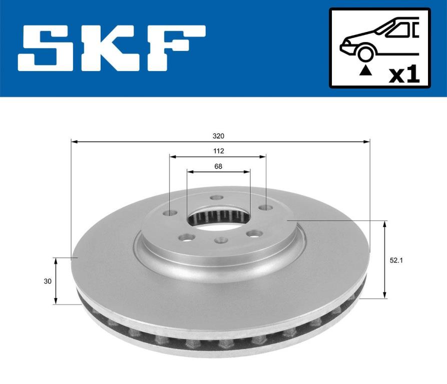 Disques de frein SKF VKBD 80163 V1