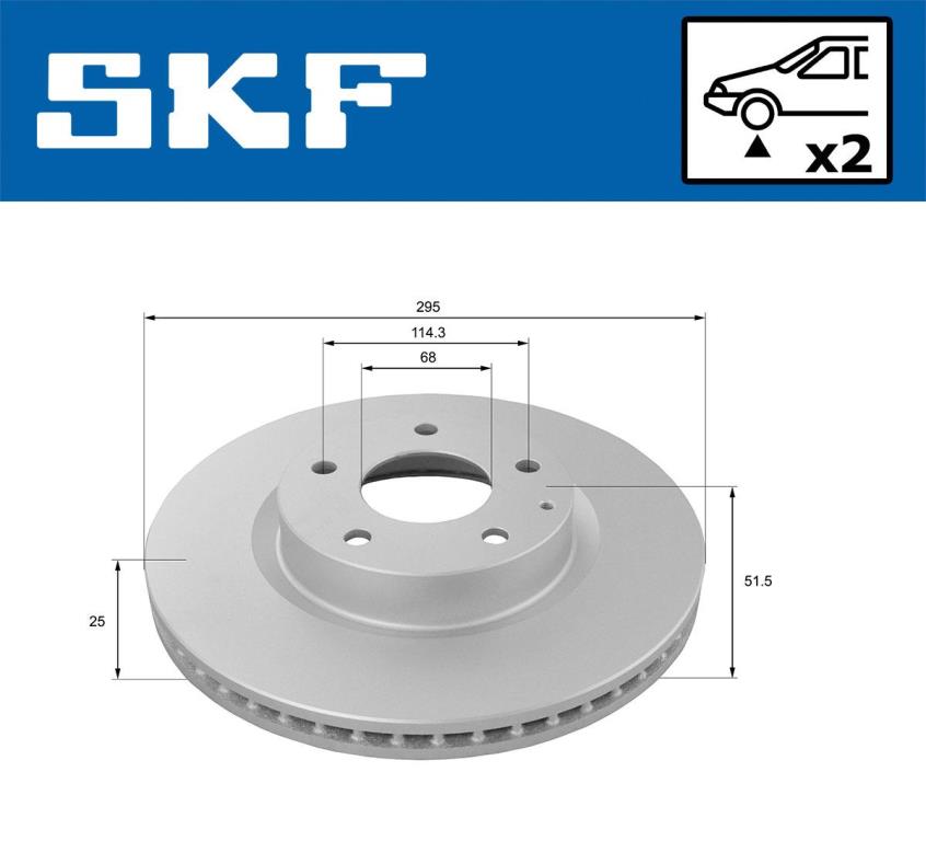 Disques de frein SKF ref. VKBD 80164 V2
