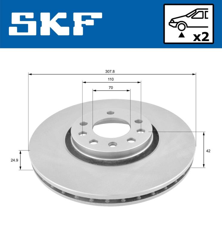 Disques de frein SKF ref. VKBD 80170 V2