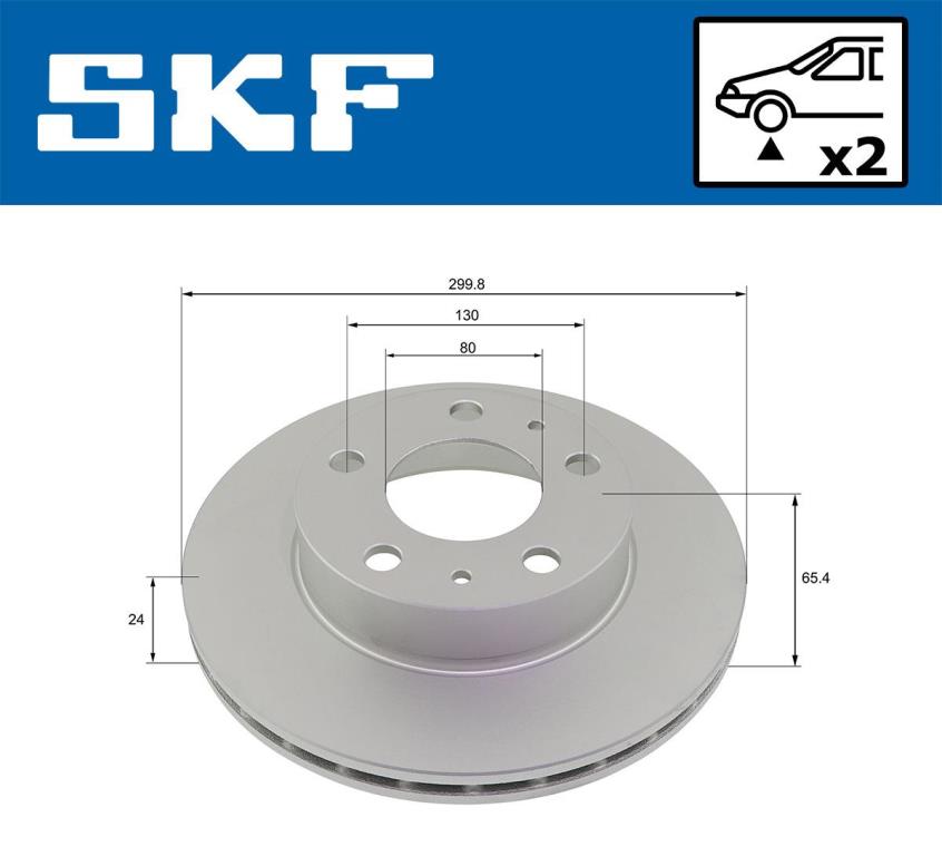 Discos de freno SKF ref. VKBD 80177 V2