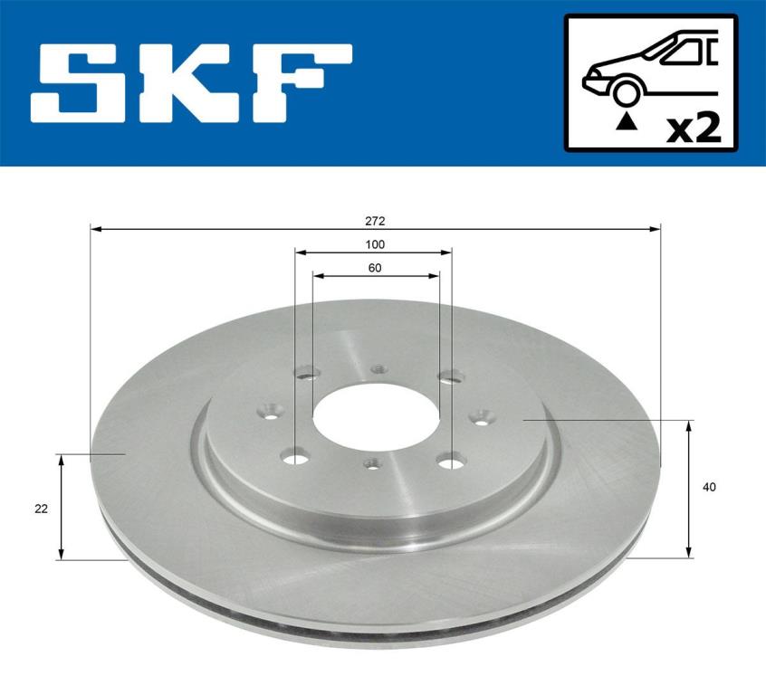 Discos de travão SKF ref. VKBD 80185 V2