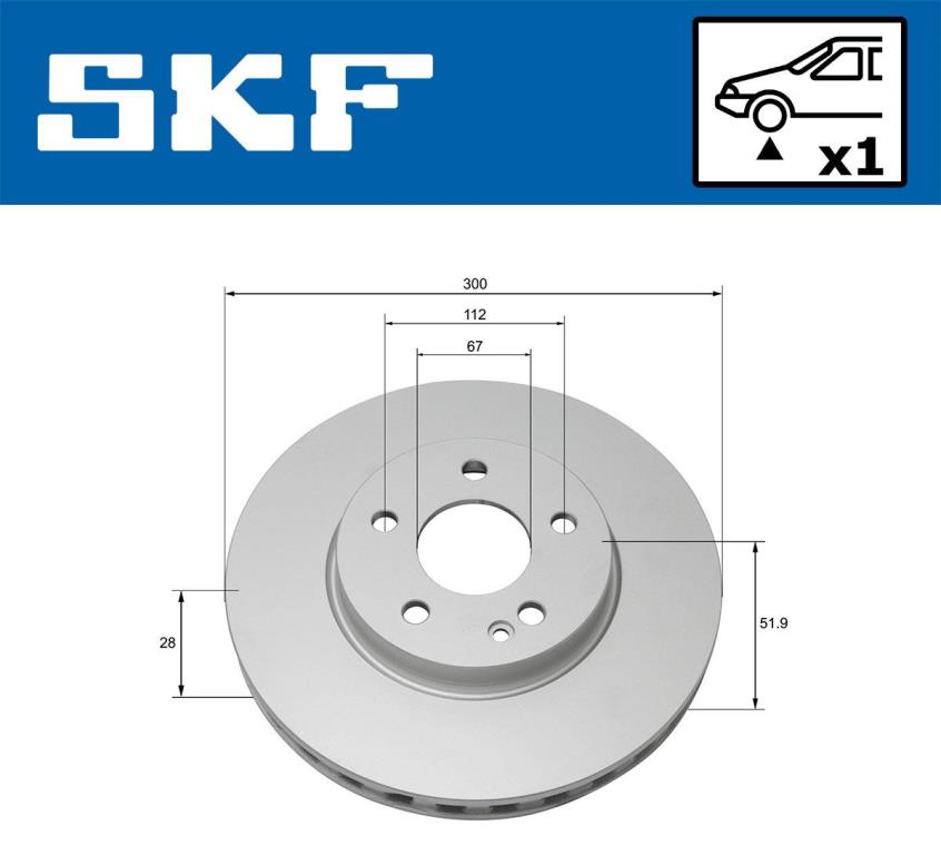 Discos de travão SKF ref. VKBD 80191 V1