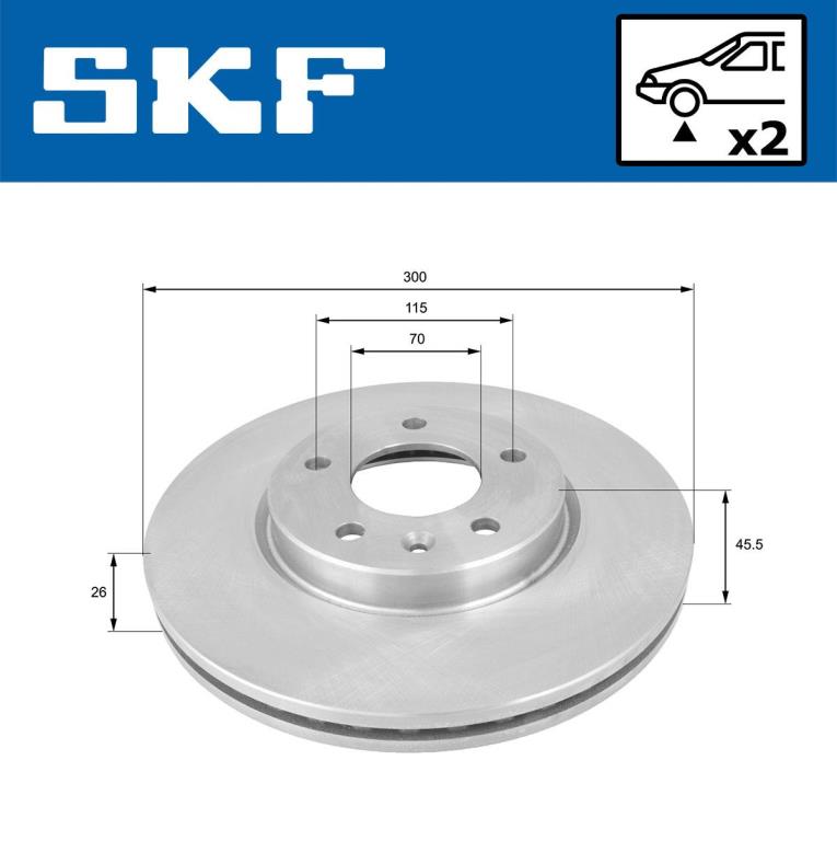 Disques de frein SKF ref. VKBD 80194 V2