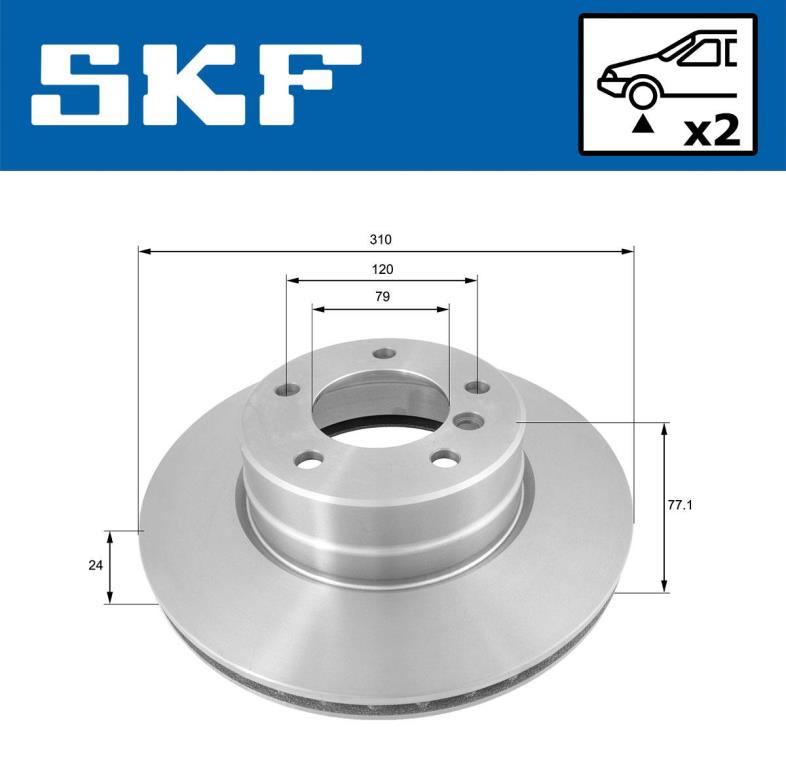 Disques de frein SKF ref. VKBD 80196 V2