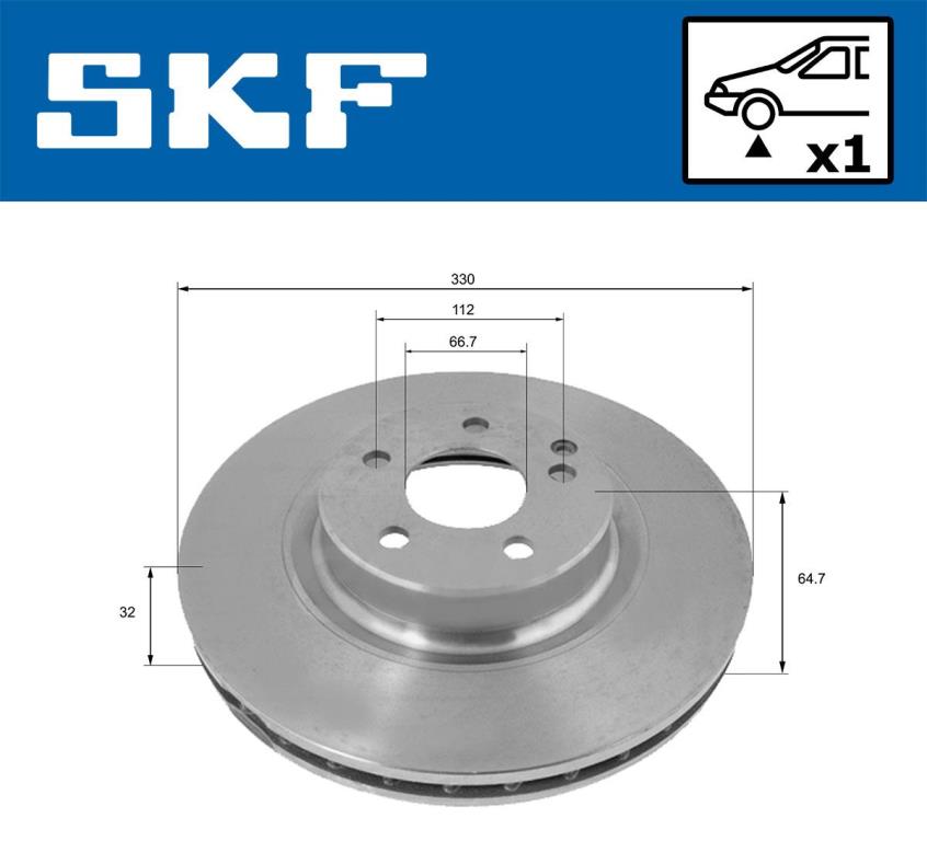 Disques de frein SKF ref. VKBD 80205 V1