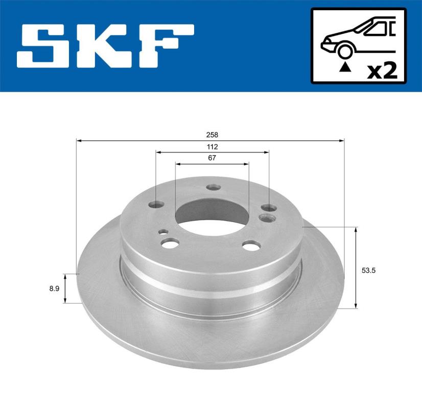 Disques de frein SKF VKBD 80230 S2