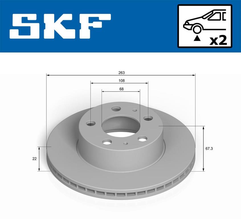 Discos de travão SKF ref. VKBD 80231 V2