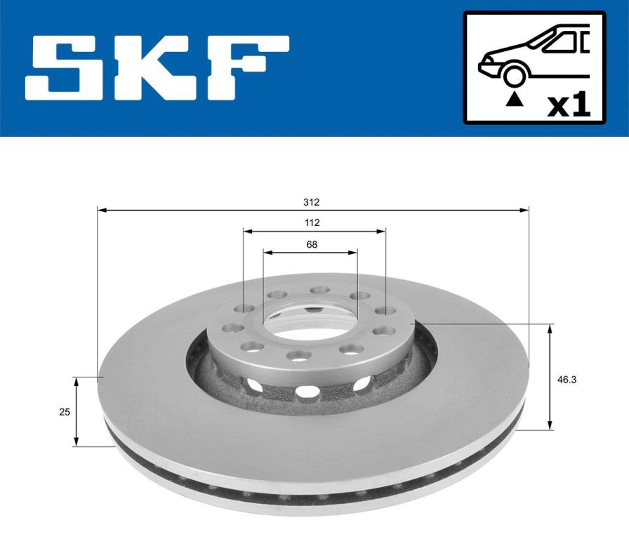 Disques de frein SKF ref. VKBD 80242 V1