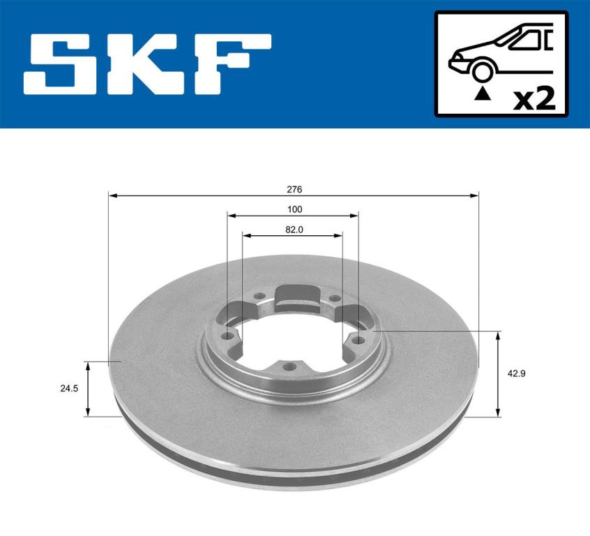 Discos de travão SKF ref. VKBD 80255 V2