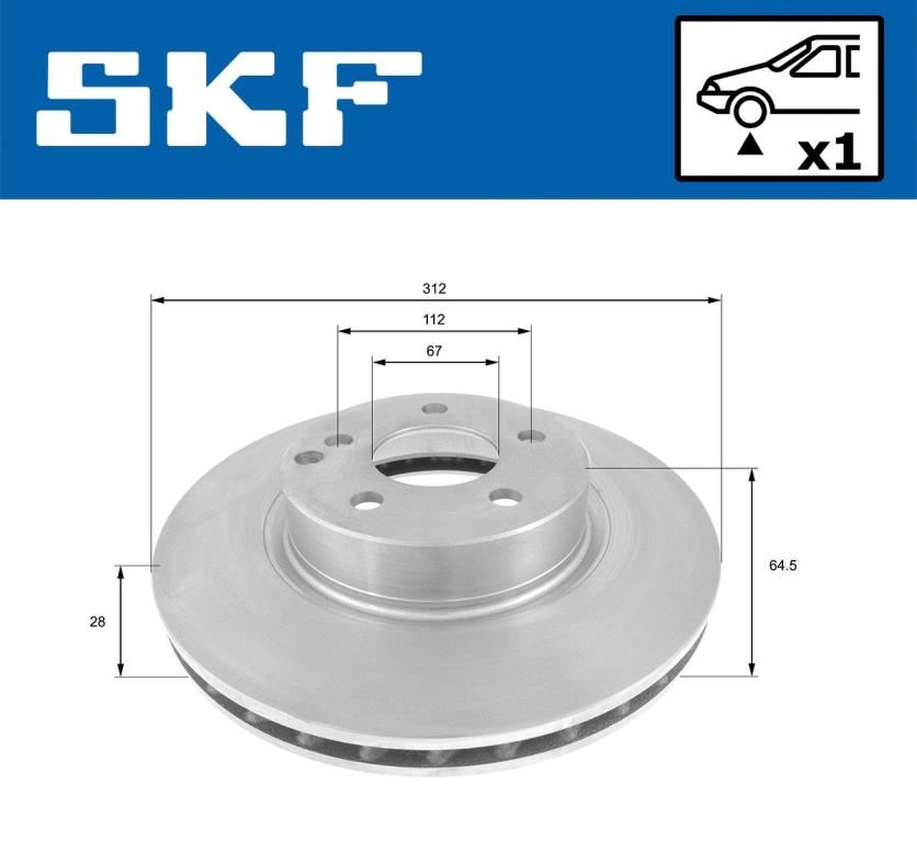 Disques de frein SKF ref. VKBD 80256 V1