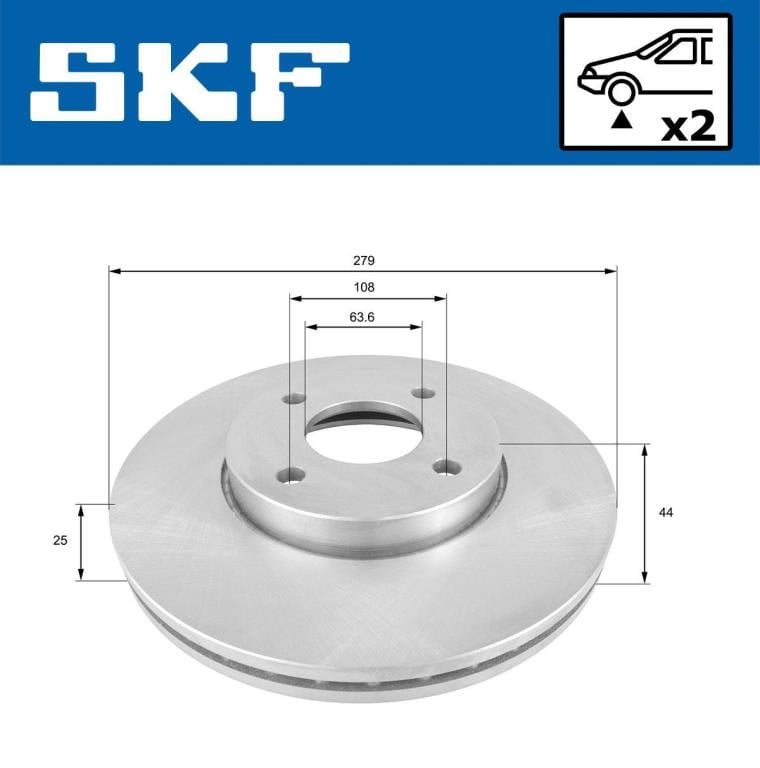 Discos de travão SKF ref. VKBD 80271 V2