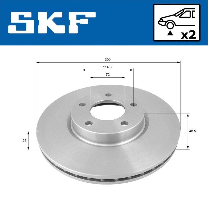 Discos de freno SKF ref. VKBD 80273 V2