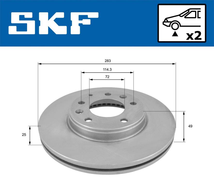 Disques de frein SKF ref. VKBD 80275 V2