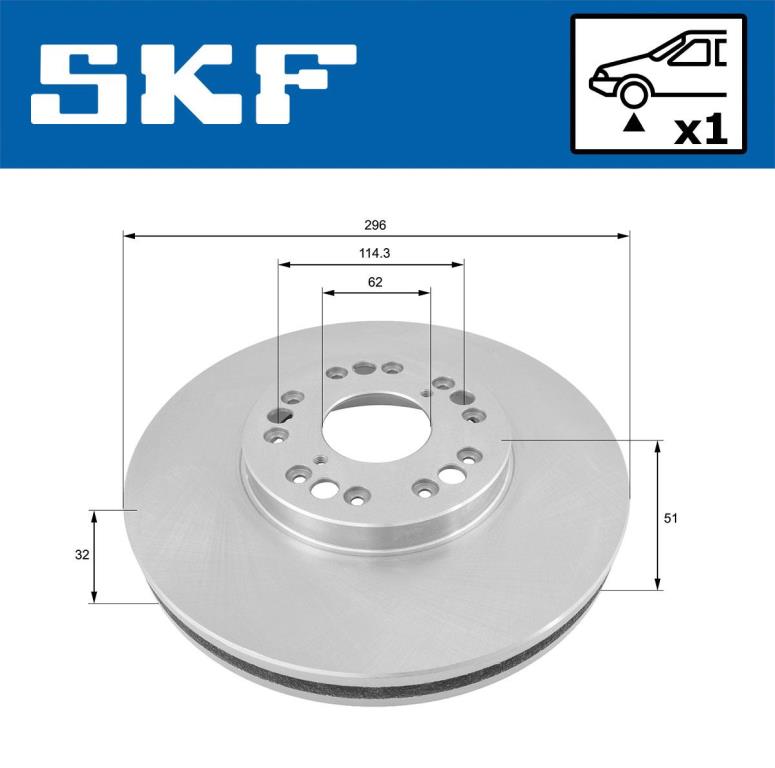 Disques de frein SKF ref. VKBD 80278 V1