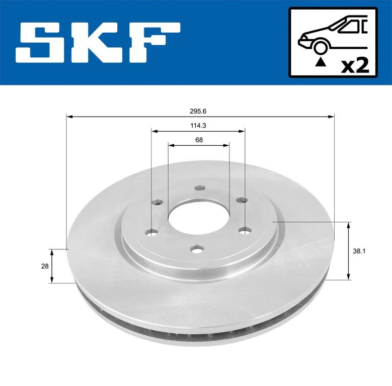 Discos de travão SKF ref. VKBD 80280 V2