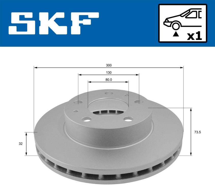 Discos de travão SKF ref. VKBD 80288 V1