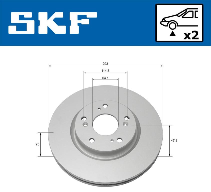 Discos de travão SKF ref. VKBD 80289 V2