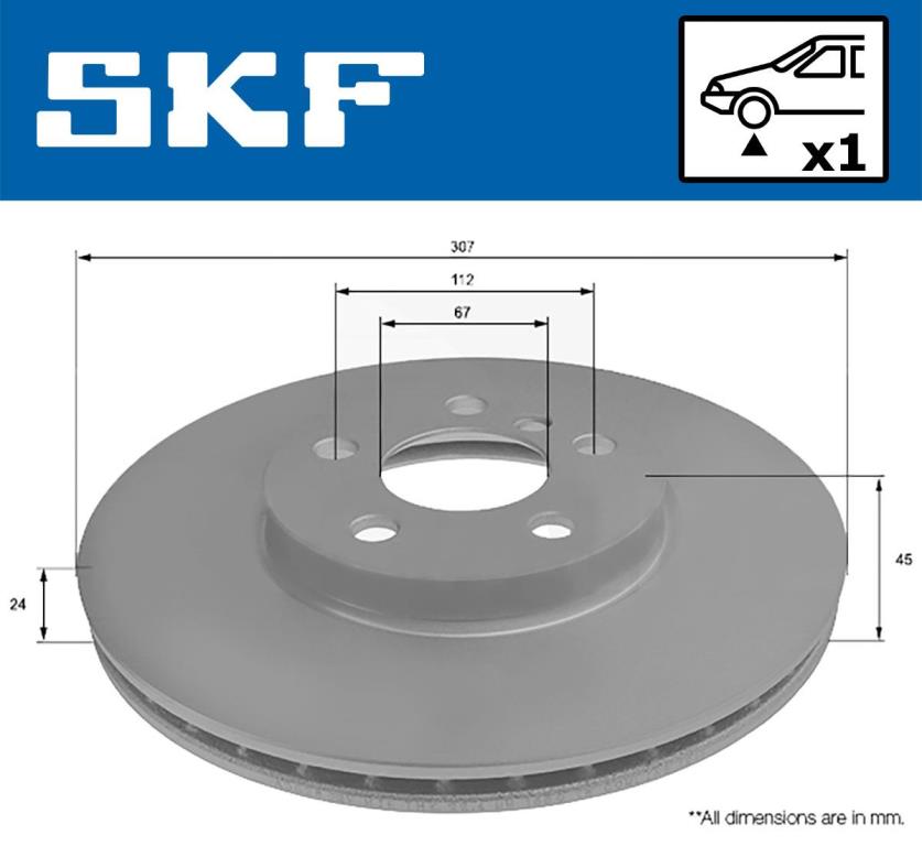 Disques de frein SKF ref. VKBD 80304 V1
