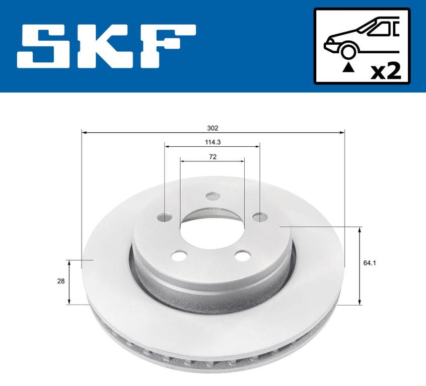 Disques de frein SKF ref. VKBD 80313 V2