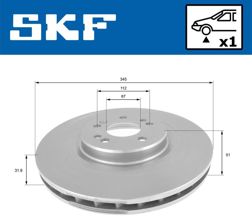 Disques de frein SKF ref. VKBD 80315 V1