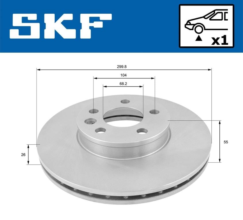 Disques de frein SKF VKBD 80322 V1
