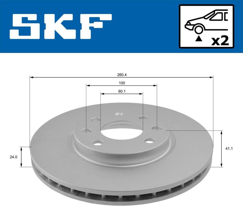 Disques de frein SKF ref. VKBD 80324 V2