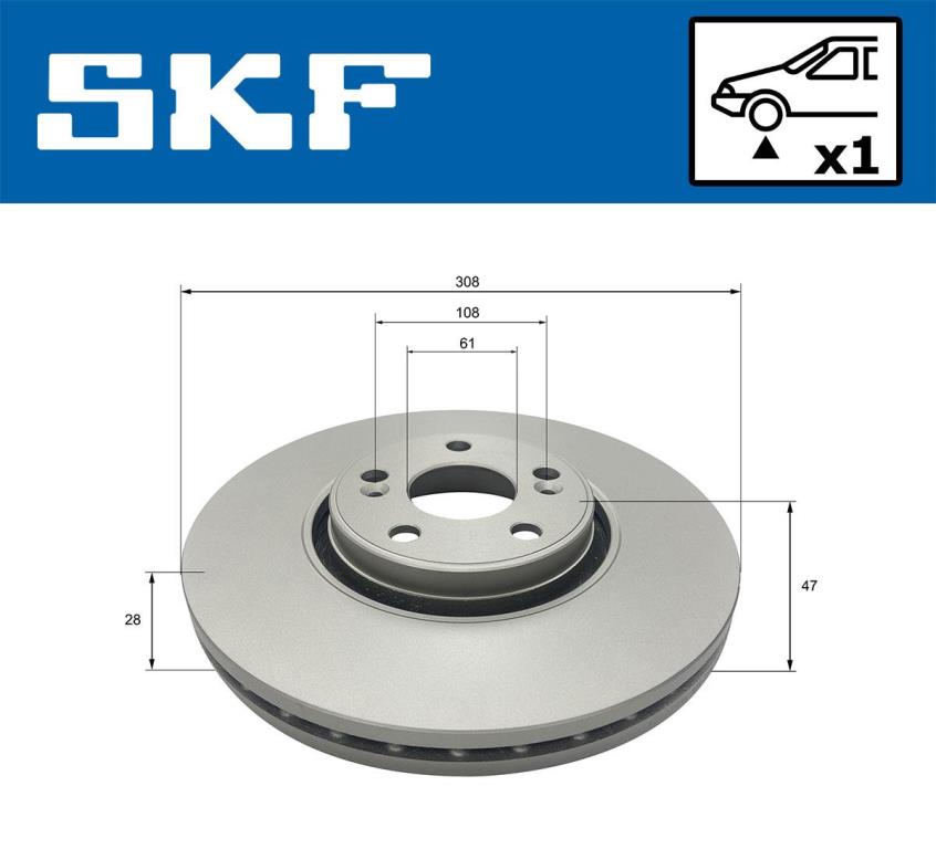 Discos de travão SKF VKBD 80326 V1
