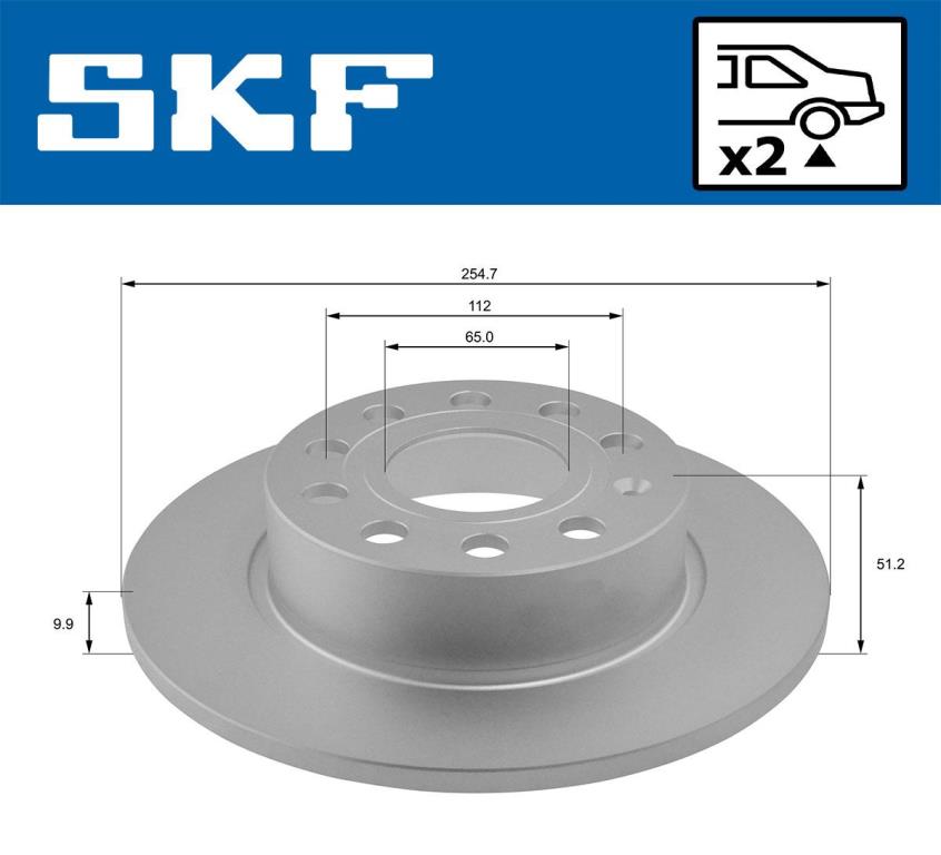 Disques de frein SKF ref. VKBD 90007 S2
