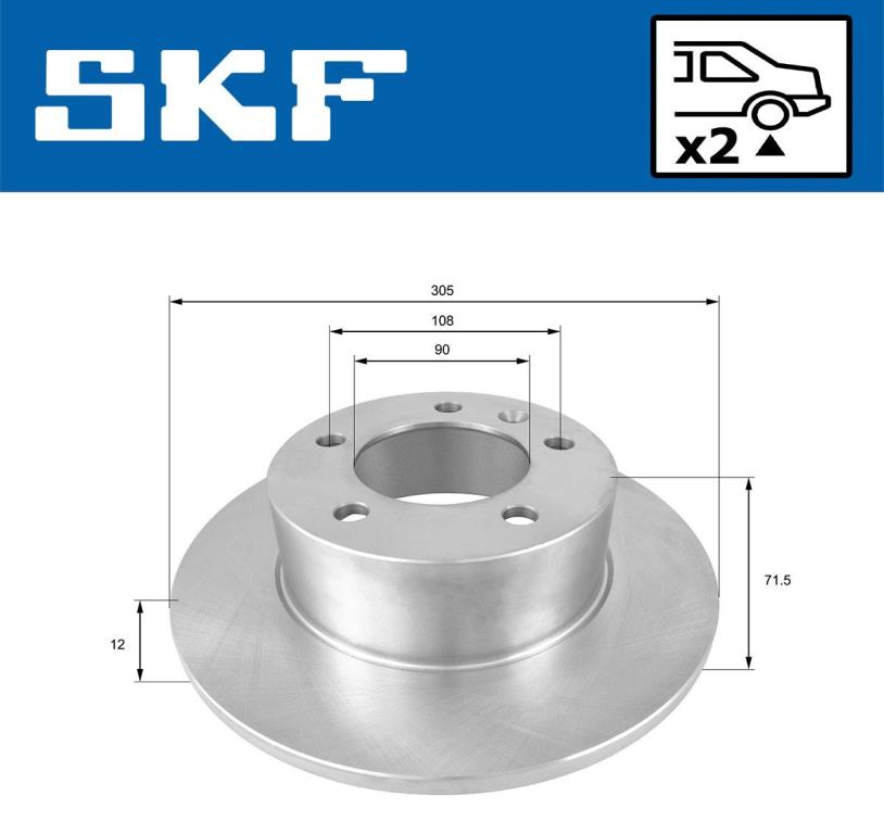 Discos de freno SKF ref. VKBD 90048 S2