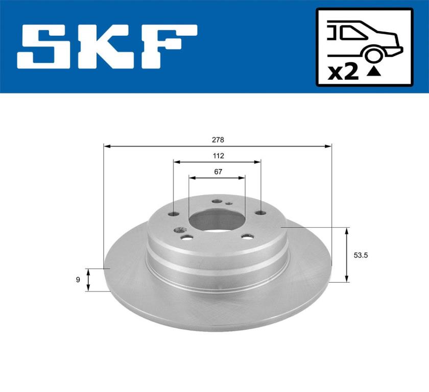 Disques de frein SKF ref. VKBD 90088 S2