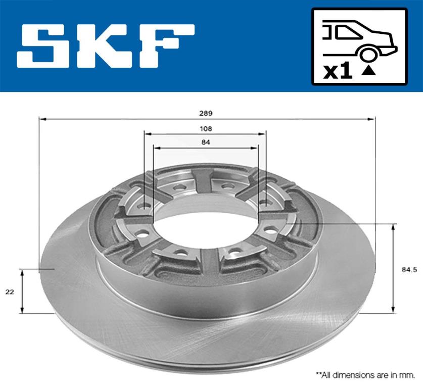 Disques de frein SKF ref. VKBD 90098 S1