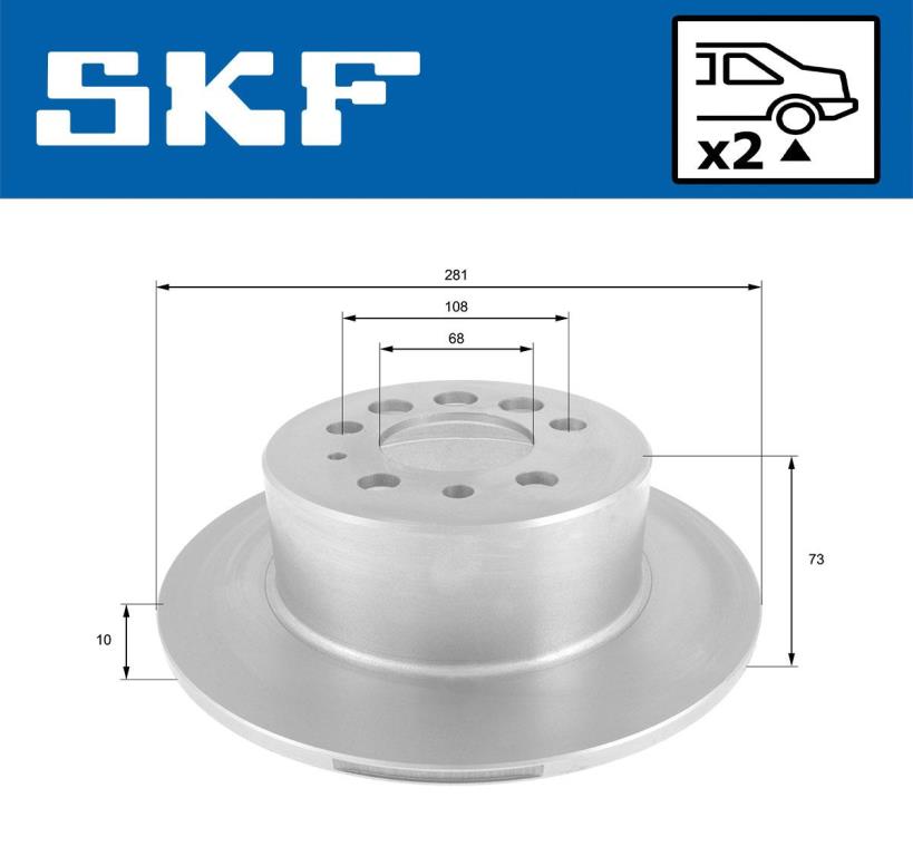 Disques de frein SKF ref. VKBD 90101 S2