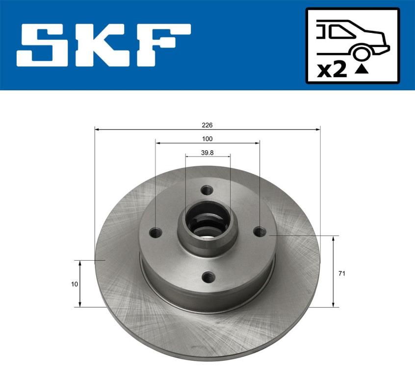 Disques de frein SKF ref. VKBD 90105 S2