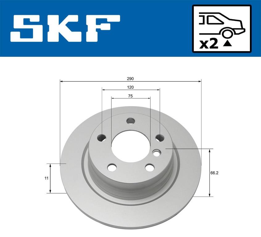 Disques de frein SKF ref. VKBD 90107 S2