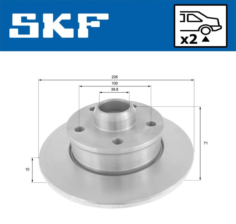 Discos de freno SKF ref. VKBD 90126 S2