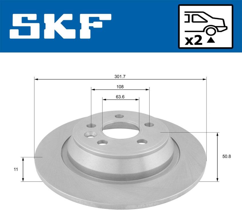Disques de frein SKF VKBD 90132 S2