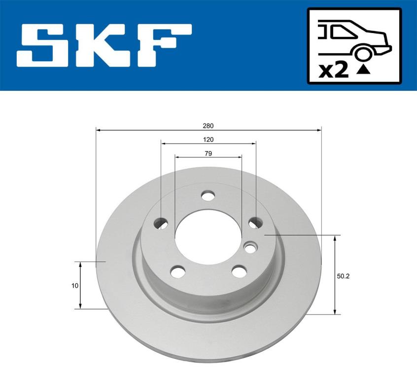 Disques de frein SKF VKBD 90148 S2