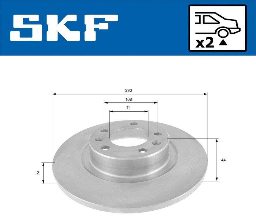 Disques de frein SKF ref. VKBD 90158 S2