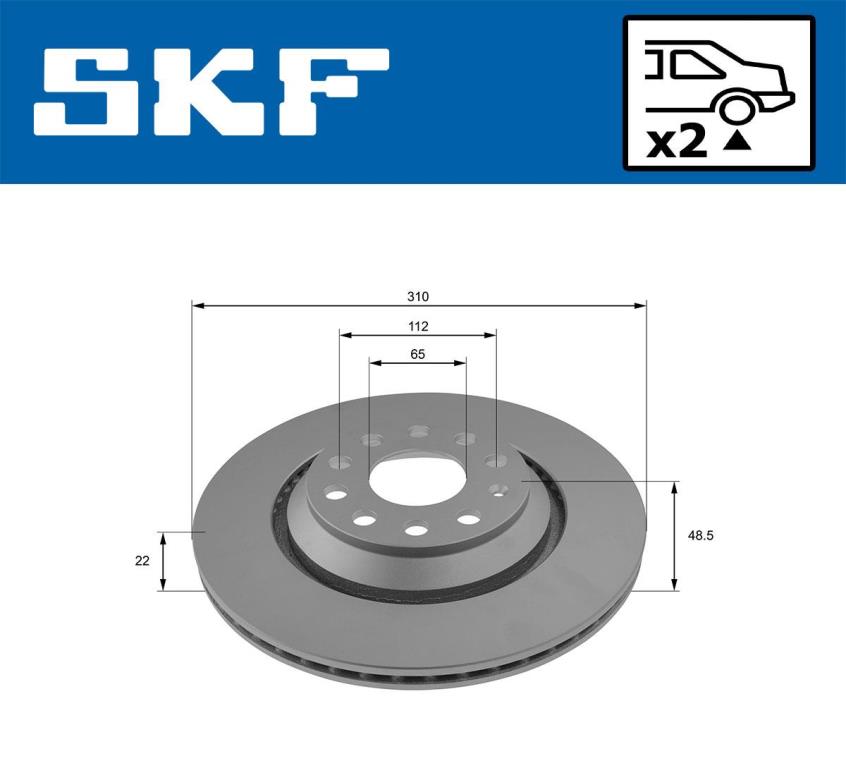 Disques de frein SKF VKBD 90161 V2