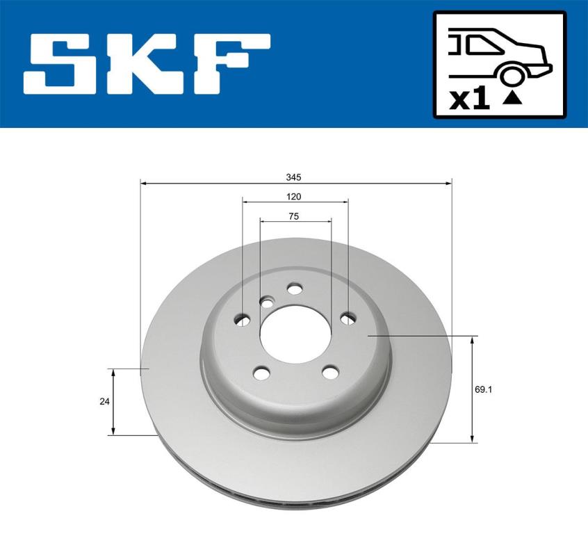 Disques de frein SKF ref. VKBD 90162 V1