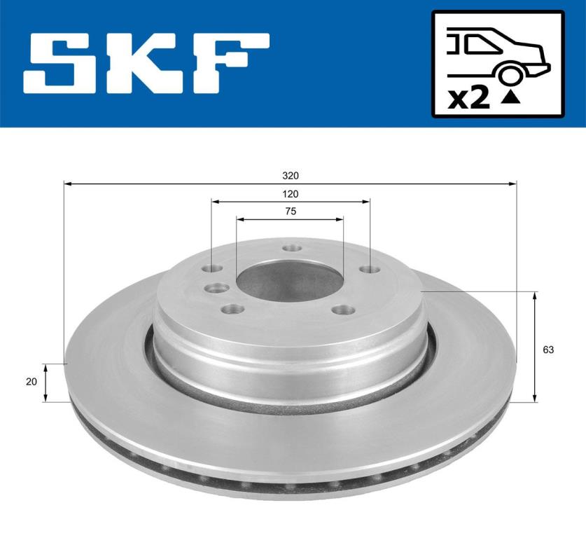 Disques de frein SKF ref. VKBD 90180 V2