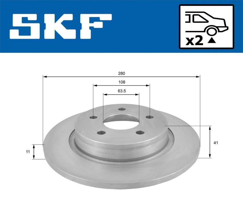 Disques de frein SKF ref. VKBD 90203 S2