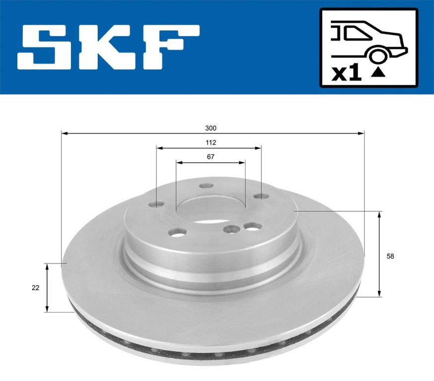 Disques de frein SKF VKBD 90204 V1