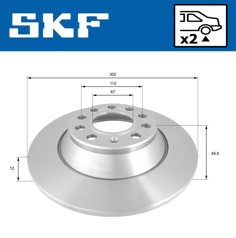 Discos de freno SKF ref. VKBD 90209 S2