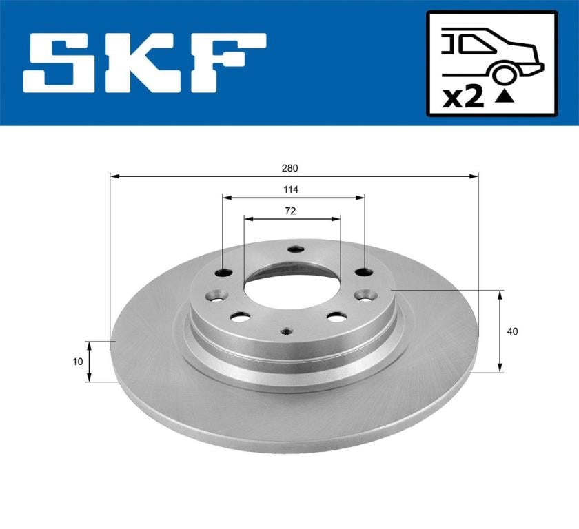 Discos de freno SKF ref. VKBD 90235 S2